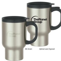 16 Oz. Silver Plated Tumbler For Silkscreen Imprint
