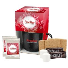 16 Oz Speckled Camp Mug W/S'mores Kit & Hot Choc. For Two