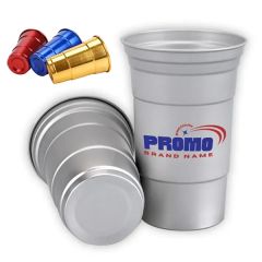 16 Oz Stadium Aluminum Reusable Cups Custom Beer Mug
