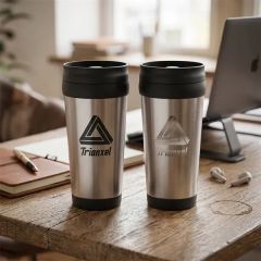 16 Oz Stainless Steel Slide Action Travel Tumbler