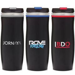 16 Oz Travel Stainless Vacuum Insulated Coffee Cup W/ Lid