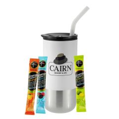 16 Oz Tumbler W/ Stainless Steel Straw & Energy Packets