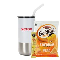 16 Oz Tumbler W/ Stainless Steel Straw, Goldfish & Iced Tea