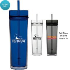 16 Oz Tumbler With Straw