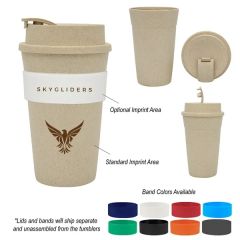 16 Oz Wheat Travel Tumbler