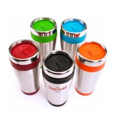 16 Oz Travel Stainless Insulated Coffee Cup W/ Lid, Keeps Hot