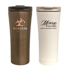 16 Oztravel Stainless Insulated Coffee Cup W/ Lid, Leakproof