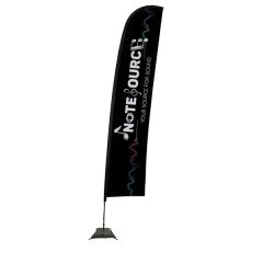 17 Ft Elite Blade Nylon Sail Sign Flag, 1-Sided, Scissor Base
