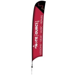 17 Ft Elite Razor Nylon Sail Sign Flag, 1-Sided, Ground Spike