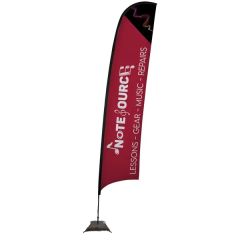 17 Ft Elite Razor Nylon Sail Sign Flag, 1-Sided, Scissor Base