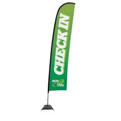 17 Ft Premium Blade Sail Sign Flag, 1-Sided, Scissor Base