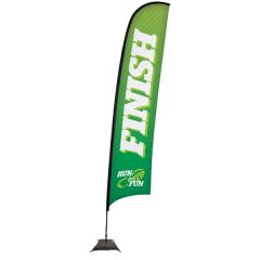 17 Ft Premium Razor Sail Sign Flag, 1-Sided, Scissor Base