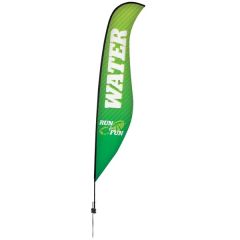 17 Ft Premium Sabre Sail Sign Flag, 1-Sided, Ground Spike