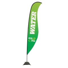 17 Ft Premium Sabre Sail Sign Flag, 1-Sided, Scissor Base
