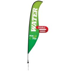 17 Ft Premium Sabre Sail Sign Flag, 2-Sided, Ground Spike