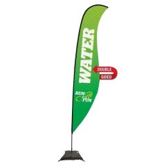 17 Ft Premium Sabre Sail Sign Flag, 2-Sided, Scissor Base