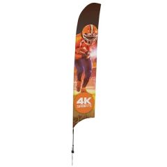 17 Ft Streamline Razor Sail Sign Flag, 1-Sided, Ground Spike