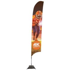 17 Ft Streamline Razor Sail Sign Flag, 1-Sided, Scissor Base