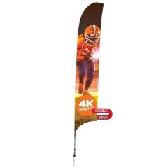 17 Ft Streamline Razor Sail Sign Flag, 2-Sided, Ground Spike