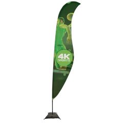 17 Ft Streamline Sabre Sail Sign Flag, 1-Sided, Scissor Base