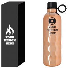 17 Oz. Custom Honeycomb Stainless Water Bottle In A Gift Box