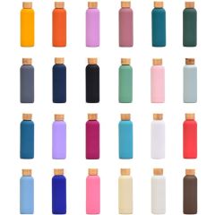 17 Oz Frosted Insulated Stainless Steel Water Bottle Bamboo L