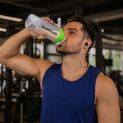 17 Oz Plastic Shaker Bottle With Powder Storage