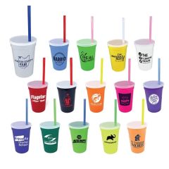 17 Oz Smooth Cup/Straw/Lid Set
