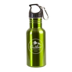 17 Oz Stainless Steel Adventure Water Bottle With Carabiner