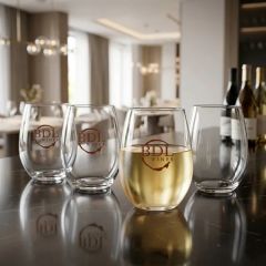 17 Oz Stemless White Wine Glass