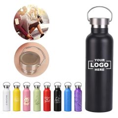 17 Oz Wide Mouth Sports Water Bottle With Handle