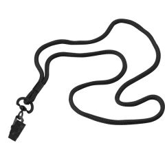 1/8 Inch Polyester Cord Lanyard With Bulldog Clip