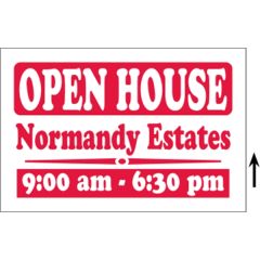 18 Inch X 12 Inch Corrugated Sign - 1 Color, 1 Side