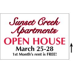 18 Inch X 12 Inch Corrugated Sign - 2 Colors, 2 Sides