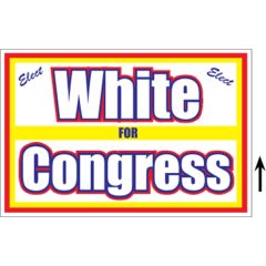 18 Inch X 12 Inch Corrugated Sign - 3 Colors, 1 Side