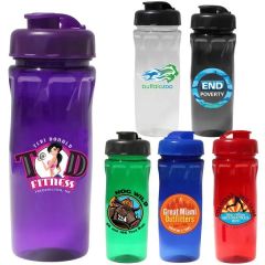 18 Oz Poly-Saver Pet Bottle With Flip Top Cap, Full Color D