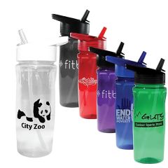18 Oz Poly-Saver Pet Bottle With Straw Cap
