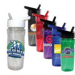 18 Oz Poly-Saver Pet Bottle With Straw Cap, Full Color Digi