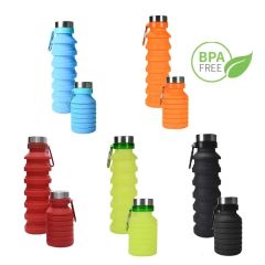 18 Oz Collapsible Silicone Water Bottle