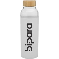 18 Oz H2go Bali Single Wall Glass Bottle W/Silicone Sleeve