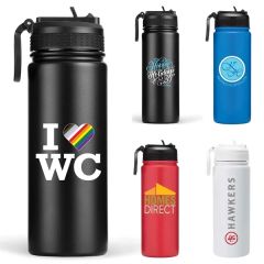 18 Oztravel Stainless Insulated Bottle W/ Lid,straw & Handle