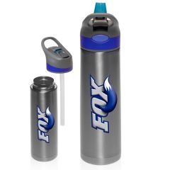 18oz. Stainless Steel Vacuum Bottles W/ Straw Lid