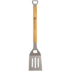 19 1/4 Inch Bamboo BBQ Spatula W/ Bottle Opener