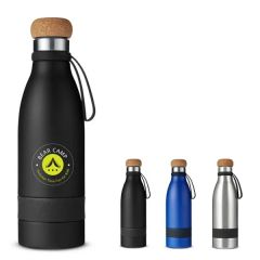 19 Oz Double Wall Vacuum Bottle With Cork Lid