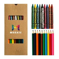 19 Piece Crayon And Pencil Set