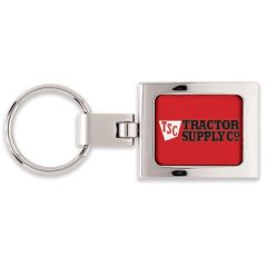 1.125 Inch X 1.5 Inch Rectangle Premium Key Ring