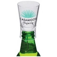 1.25 Oz Clear Plastic Bottle Top Shot Glass