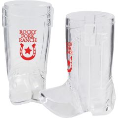 1.5 Oz Clear Plastic Cowboy Boot Shot Glass