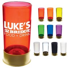 1.5 Oz Colored Plastic Shotgun Shell Shot Glass