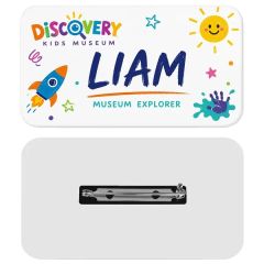 1.5 X 3 Name Badge - PIN Back